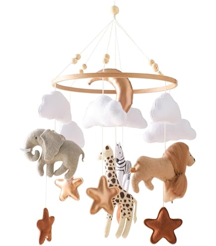 Giostrina Montessori Per Culla - Sonagli In Feltro Grigio, Decorazione Nursery - Foto 12