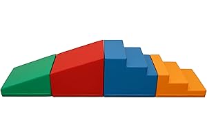 IGLU SOFT PLAY IGLU Steps and Slide 4 XXL Soft Play Shape Set Equipment - Anti Slip