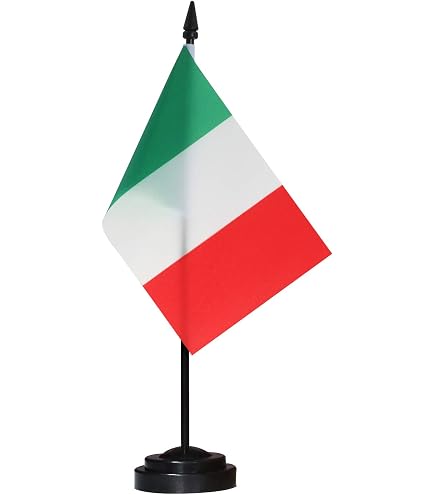 Bandera De Mesa De Piamonte - 15x10 Cm, Con Mástil De 25 Cm, Para Decoración De Interior Y Escritorio