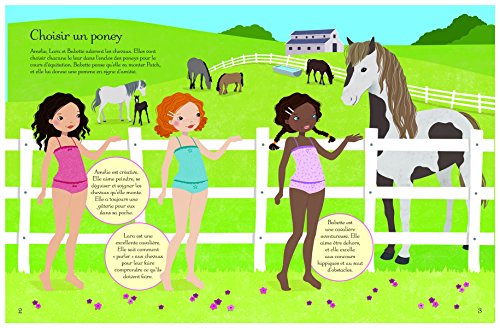 J'habille mes amies Au poney-club - Autocollants Usborne