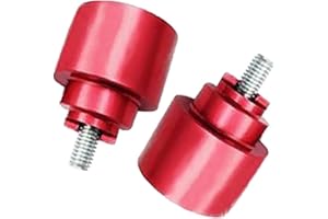 D DOLITY Dolity 2 x Moto Guidon Barre Bouchons Embouts de Guidon Accessoire Décor Moto pour Honda CBR 600 1000RR - rouge