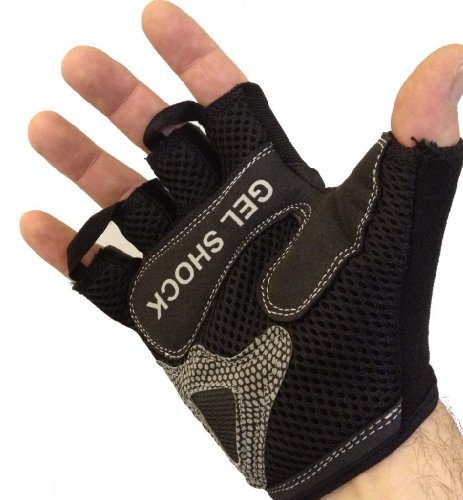 Mammoth XT Fingerlose Gel Gepolsterte / Stoßdämpf Technologie Handschuhe – Gewichtheben / Radfahren / Rudern / Training Fäustlinge - 5