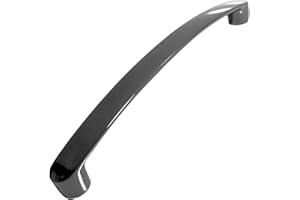 Decoranddecor Bow Polished Chrome Kitchen Bathroom Bedroom Cabinet Door Knobs Drawer Furniture Handles (96mm Hole Center, Polished Nickel Black)