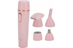 SYH&AQYE Depiladora facial para mujer, recortadora 4 en 1 para hombres, recargable por USB, sin dolor, para oreja, nariz, recortadora de barba eléctrica para cejas, nariz, oreja y facial