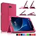 Produktbild Samsung Galaxy Tab A 10.1 Hülle Case, Infiland Slim Fit Folio PU-lederne dünne Kunstleder Schutzhülle Cover Tasche für Samsung Galaxy Tab A 10.1 Zoll Wi-Fi/ LTE (2016) SM-T580N/SM-T585N Tablet-PC(mit Auto Schlaf / Wach Funktion)(Magenta)