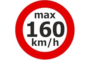 SIMHOA Geschwindigkeitsaufkleber "max. 160 km/h" - 200 Stück