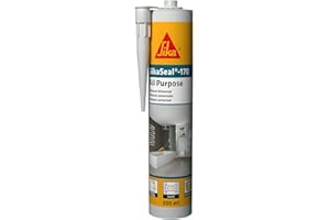SIKA - Sigillante Siliconico Universale - SikaSeal-170, Bianco - Perfetto per Bagni e Cucine - Antimuffa - Impermeabile - Resistente ai Raggi UV - Ideale per Giunti su Piastrelle e Vetro - 300ml