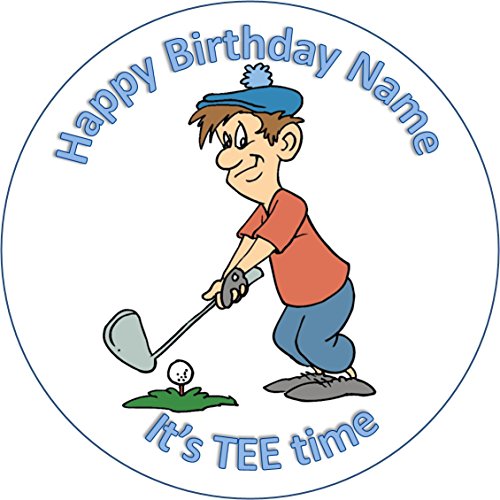 Golf course edible 7.5 inch cake topper wafer paper personalised