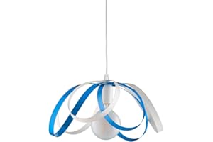 Leolux Fiocco Lampadario Cameretta, Soggiorno, Camera Da Letto, Moderno, Con Altezza Regolabile E Facile Da Montare Al Soffitto. Lampadario A sospensione bianco E Azzurro.