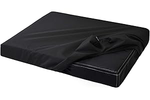 tierlando® Quick-Cover Maddox Basic Matratzenschoner für Hundebett und Hundematratze aus Polyester – rechteckiger, waschbarer Spannbettlakenbezug Größe: 130x80cm | Farbe: 03 Schwarz
