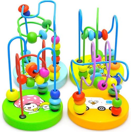 Beautydecor Baby Toddler Kids Educational Wooden Beads Around Intelligence Game Toy Gift