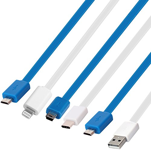 JASTEK JS015 USB-Kabel, weiß / blau, Stück: 1 - 2