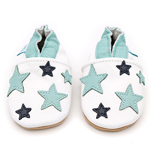 Weiche Baby und Kleinkind Lederschuhe – Jungen und Mädchen – Sterne - 2
