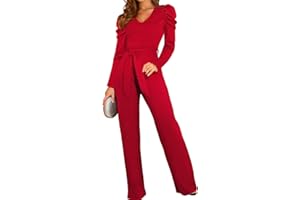 Coloody Mono para Mujer, Pantalones Elegantes Mono Informal Suelto con cinturón