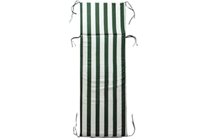 PARAMAISON Cuscino Lettino Prendisole per Esterno Relax 190, da Esterni, Universale, con Laccetti, Imbottito 3cm, 60x190 cm