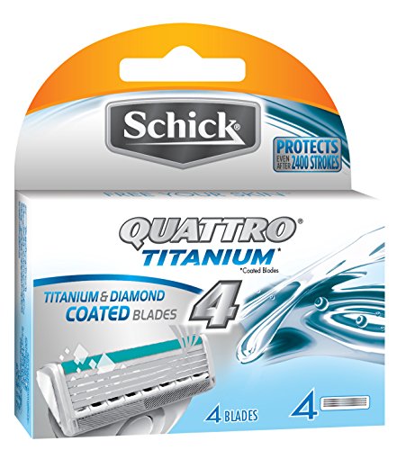 Schick Quattro Titanium Razor Cartridges - 4 Ea