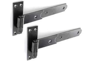 Merriway® BH07425 - Bisagras para puerta (400 mm, 2 unidades), color negro