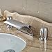 Produktbild Dual Griff Wasserfall Badewanne Mischbatterie Set Deck Mount Badezimmer Badewanne Becken Waschbecken Wasserhahn Chrom-Finish Von MAG.AL,H