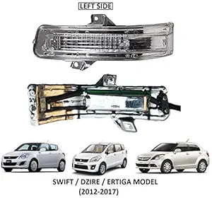 CARTEK Left Door Side Mirror Indicator For Maruti Suzuki Swift / Dzire / Ertiga (2012-2017) (Left Passenger Side) (Turn Signal LED Light)