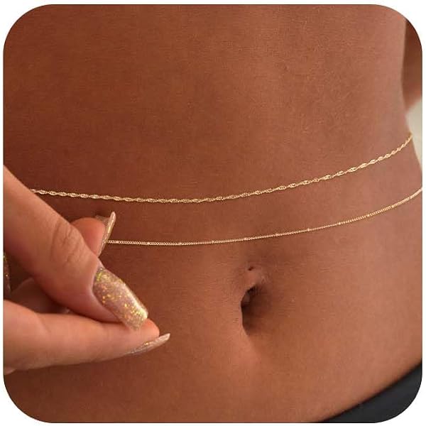 Goiern Bauchkette Gold Für Frauen, Bikini-Bauchket Produktbild-Vorschau 4