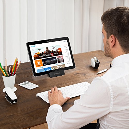 Avantree Massiver Stahl Tablet Halterung Ständer für Küchen, Multi-Winkel Verstellbar Desktop Handy Halter Kompatibel mit dicken Gehäusen, für iPad Air, mini, Surface, E-book, Nook, Samsung – TB103 - 6