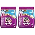 Whiskas Junior Mother Cat & Kitten (2-12 Months) Dry Cat Food, Ocean Fish Flavour, 450 g, Contains 41 Essential Nutrients, Complete & Balanced Nutrition for Mother Cats & Kittens (Pack of 2)