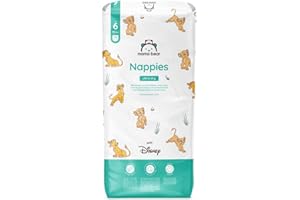 Marque Amazon - Mama Bear Disney Couches bébé Ultra Absorbantes, Taille 6 (15+ kg), Blanc, 70 Unités (lot de 1)