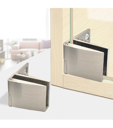 2 Cerniere Per Porte In Vetro A 180 Gradi, Senza Foratura, Per Vetrinette Da Bagno, Adatte Per Vetri Da 5-8 Mm