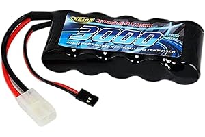 Carson 500608143 Mottagning 6V/3000mAh NiMH TAM/JR-RC, ersättningsbatteri, batteri för fjärrstyrda bilar, RC-tillbehör