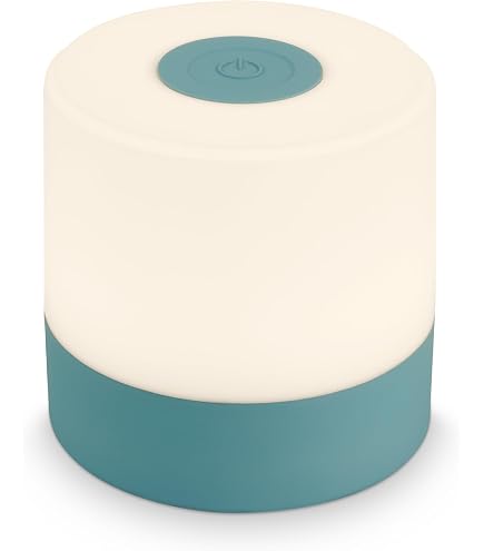 LEXON LUMA L Lampada Da Comodino Con Touch, 9 Colori LED, Ricaricabile USB-C, Alluminio Verde Scuro - Luce Notturna Wireless Sincronizzabile