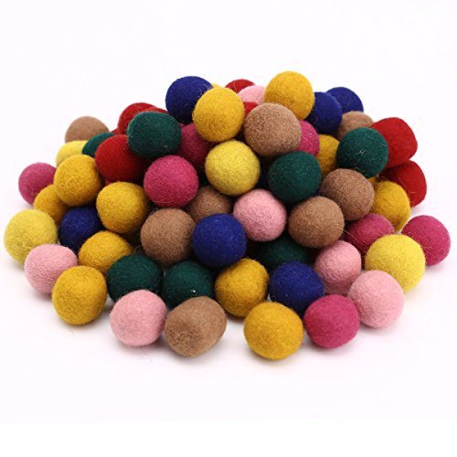 100er Wolle Filzperlen Filzkugeln Filzbälle Filz Wollkugeln Wollperlen 2cm Nähen Basteln