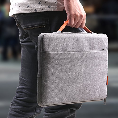 MoKo MacBook Air 13.3″ / Pro 13.3″ Sleeve Hülle – 13.3″-13.5″ Ultrabook Hülle Notebooktasche Schutzhülle Wallet Case Sleeve mit Karten-Slot für MacBook Air / Pro 13.3″/Surface Book 13.5″, Dunkelgrau - 6