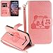 Produktbild ISENPENK Neu Design für ASUS Zenfone 2 Deluxe ZE551ML/Zenfone 2 Deluxe Special Edition hülle Leder [Rosa],3D Tiere Panda Serie ASUS Zenfone 2 Deluxe ZE551ML/Zenfone 2 Deluxe Special Edition hülle Case Flip Cover 3-in-1 Leder hülle Bookstyle,Leder PU Lederhülle Muster Hülle Schale Standfunktion Etui Schutzhülle Tasche Credit Card Slots Wallet Case Leder Tasche
