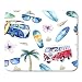 Produktbild Mouse Pads Watercolor Beach Adventure Bike Motorollier Tree Watercolour Fun Holiday Activity Tropical Travel Island Mouse Pad for Notebooks,Desktop Computers Office Supplies