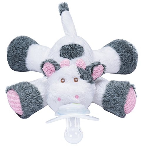 Nookums Paci-Plushies Buddies - Cow Pacifier Holder by Nookums