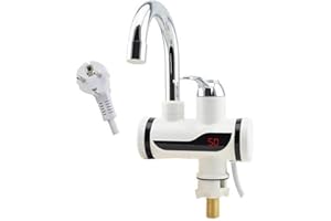 Deals - Grifo mezclador eléctrico enchufe caldera agua caliente con pantalla
