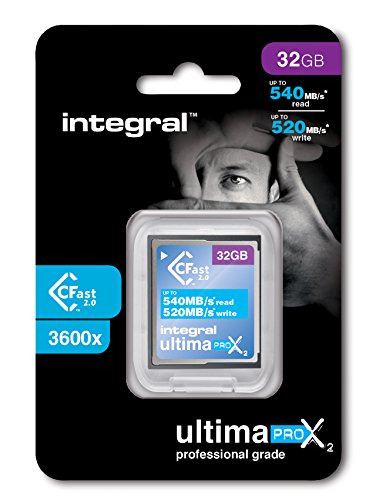 Integral 32GB 3600X Spped UltimaPro X2 CFast 2.0 Card. INCFA32G-540/520 - 2