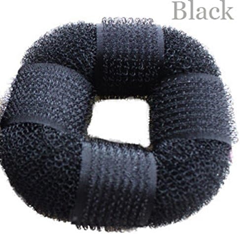 Villexun Women's Magic Foam Sponge Hairdisk Hair Device Donut Bud Head Headwear Coiffure Curle Tool (black)