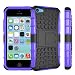Produktbild iPhone 5C Case DRUnKQUEEn Heavy Duty Rugged Hybrid Armor Dual Layer Hard Shell Tire Tread Grenade Grip Combat Tyre Textured Cover with Kickstand for Apple iPhone 5C