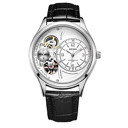 Preisvergleich Produktbild LCM Männer Quarz beobachtet mechanische Geräte Minute, Dekoration, perspektivische Fensterlegierung Edelstahl Herrenuhren,C