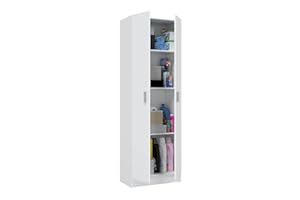 Vita - 2 Door 4 Shelf Kitchen Utility Room Modular Cleaning Cabinet (H: 180cm x W: 59cm x D: 37cm) (White)