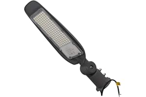 VR VETRINEINRETE Vetrineinrete® Lampada armatura stradale inclinabile led lampione stradale faro esterno 100 watt luce bianca fredda 6500K IP65 P96