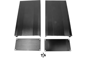 Miskall Aluminium Gehäuse - Elektronisches Leergehäuse, DIY-Elektronikplatine 68 x 145 x 250mm