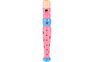 TOYANDONA Wooden Flute Toy 6 Holes Lightweight Wooden Recorder Educational Musical Instrument Traditional Flute for Autism or Preschool Child