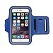 Produktbild Fitness Armband für iPhone 8 Plus Hülle, MuSheng Handyhülle Sweatproof Reflektierend Breathable Sportarmband für Gymnastik Jogging Workout Schutzhülle (Blau)