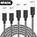 Produktbild TNSO [MFi Zertifiziert] Phone Ladekabel 5 Pack [1m*2+2m*2+3m] Lightning Kabel Nylon Kabel für iPhone XS/X 8/8 Plus 7/7 Plus 6S/6S Plus 6/6 Plus 5S 5C 5 - Schwarz&Weiß