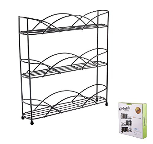 Kitchenista freistehender universeller Gewürz- und Kräuterständer, in den unterschiedlich große Dosen und Gewürzflaschen passen