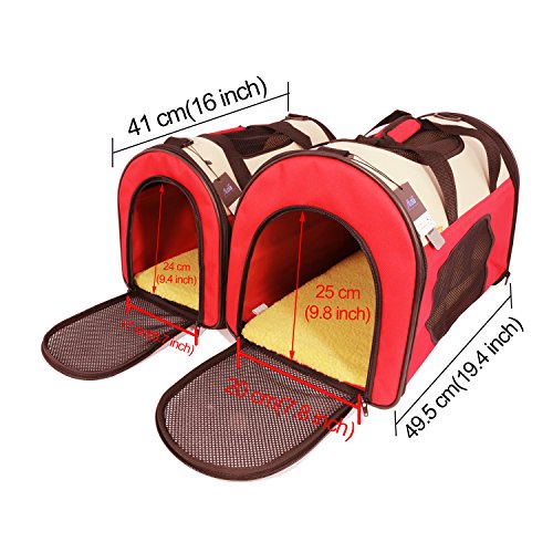Ada-Home-Foldable-Pet-Carrier-for-Cats-Dogs-Two-Tone