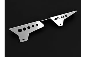 LUPSTY kompatibel mit: Kawaaki ER-5 Twister BJ 1996-06 Kettenschutz Kettenabschirmung Logo silber IBEX