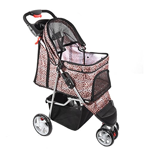 Panana-New-Pet-Travel-Stroller-Cat-Dog-Pushchair-Trolley-Puppy-Jogger-Carrier-Three-Wheels